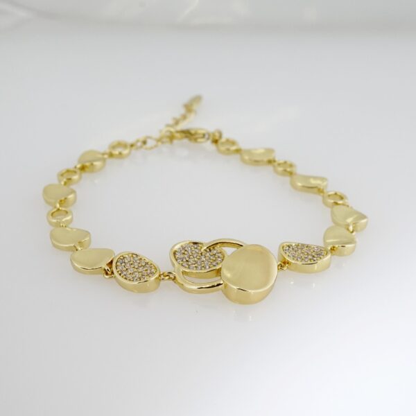 Brazalete de Acero Bañado en Oro 14k - BR038