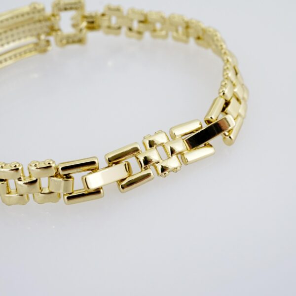 Brazalete de Acero Bañado en Oro 14k - BR037 - Imagen 3