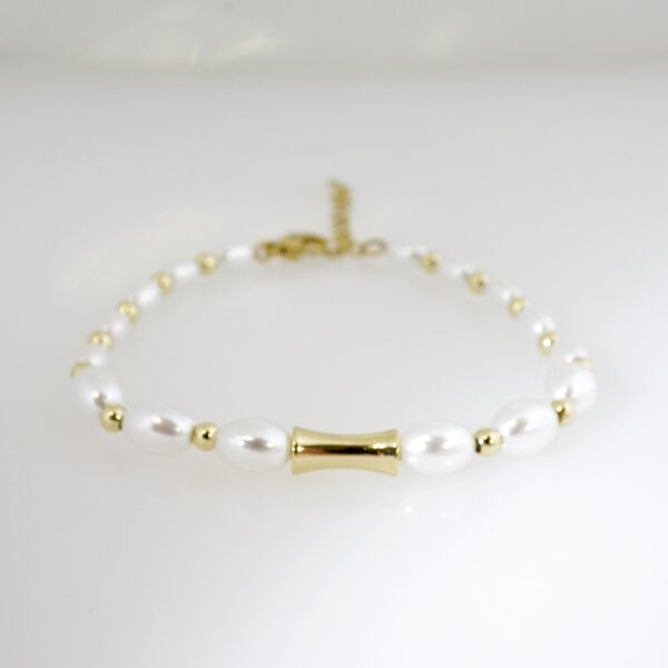 Brazalete de Acero Bañado en Oro 14k - BR032