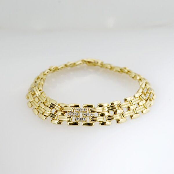 Brazalete de Acero Bañado en Oro 14k - BR030