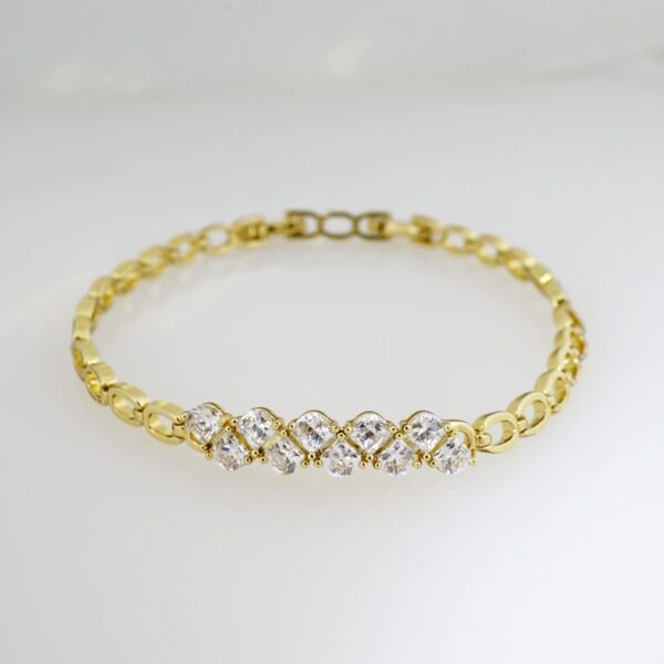 Brazalete de Acero Bañado en Oro 14k - BR029