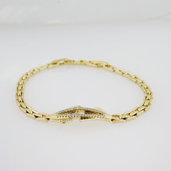 Brazalete de Acero Bañado en Oro 14k - BR024