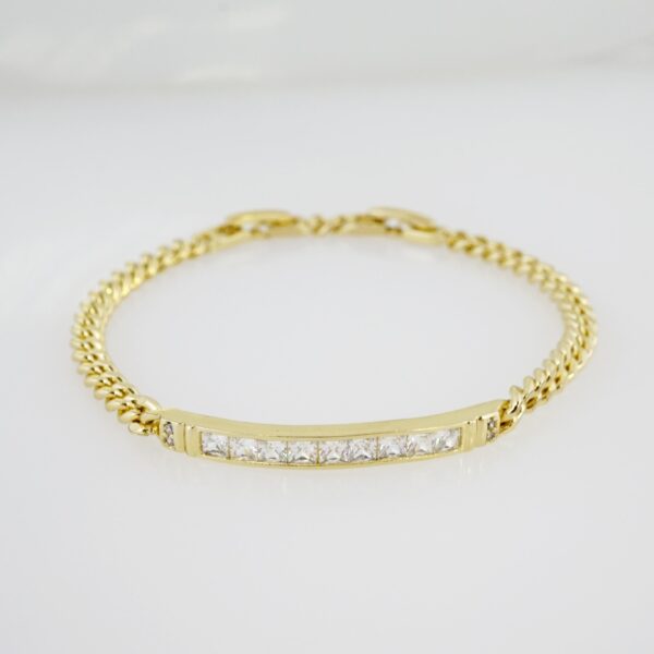 Brazalete de Acero Bañado en Oro 14k - BR023