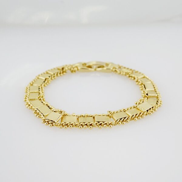 Brazalete de Acero Bañado en Oro 14k - BR022