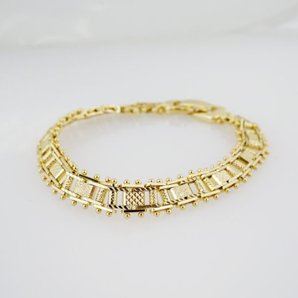 Brazalete de Acero Bañado en Oro 14k - BR021
