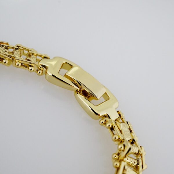 Brazalete de Acero Bañado en Oro 14k - BR021 - Imagen 3