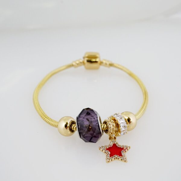 Brazalete de Acero Bañado en Oro 14k - BR020