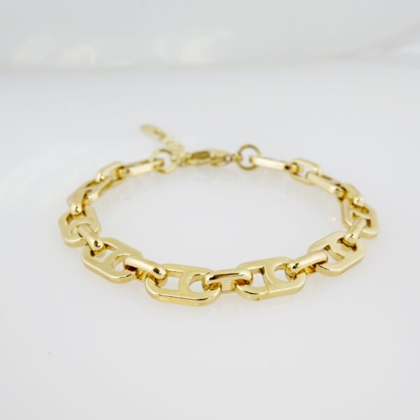 Brazalete de Acero Bañado en Oro 14k - BR028