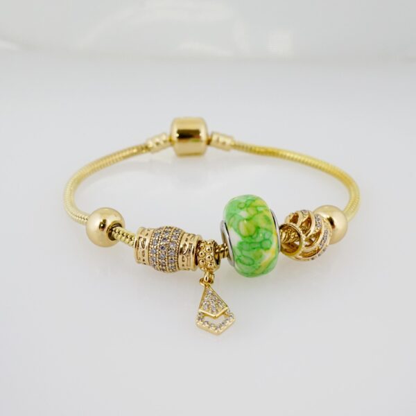Brazalete de Acero Bañado en Oro 14k - BR019