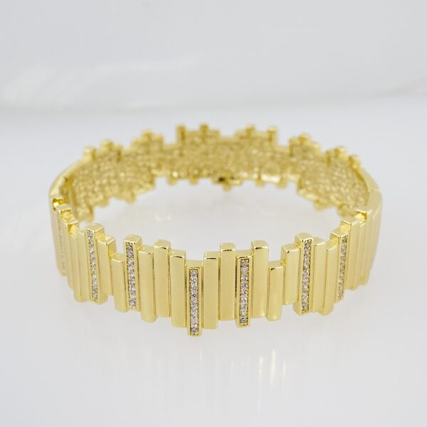 Pulso de Acero Bañado en Oro 14k - BA025
