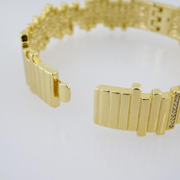 Pulso de Acero Bañado en Oro 14k - BA025 - Imagen 3