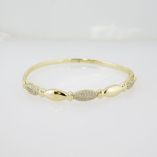 Pulso de Acero Bañado en Oro 14k - BA019