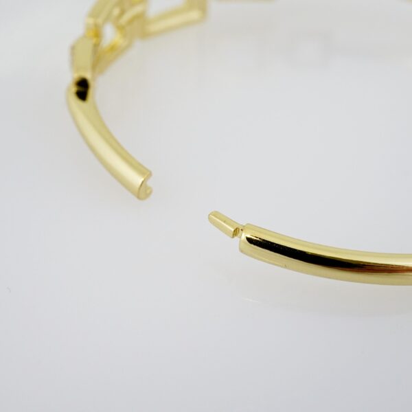 Pulso de Acero Bañado en Oro 14k - BA017 - Imagen 3