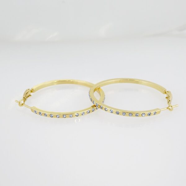 Arete de Acero Bañado en Oro 14k - EA410