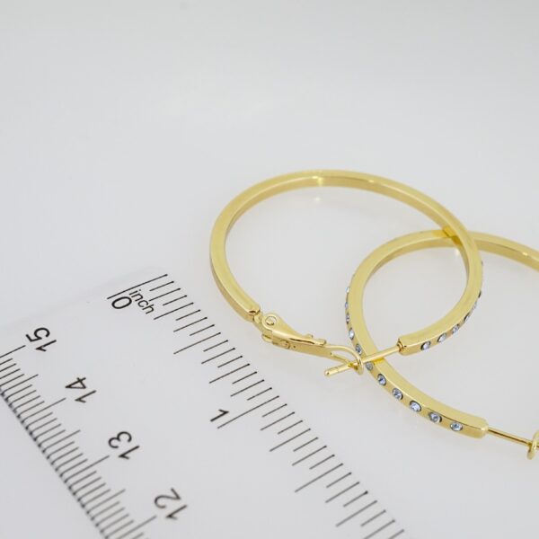 Arete de Acero Bañado en Oro 14k - EA410 - Imagen 3