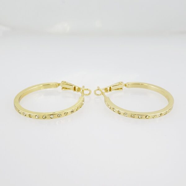 Arete de Acero Bañado en Oro 14k - EA411
