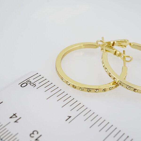 Arete de Acero Bañado en Oro 14k - EA411 - Imagen 3