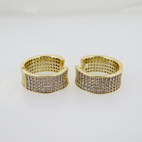Arete de Acero Bañado en Oro 14k - EA409