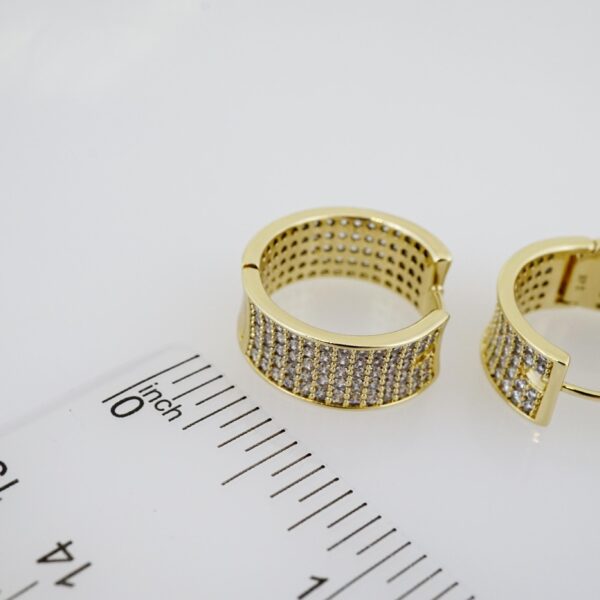 Arete de Acero Bañado en Oro 14k - EA409 - Imagen 3