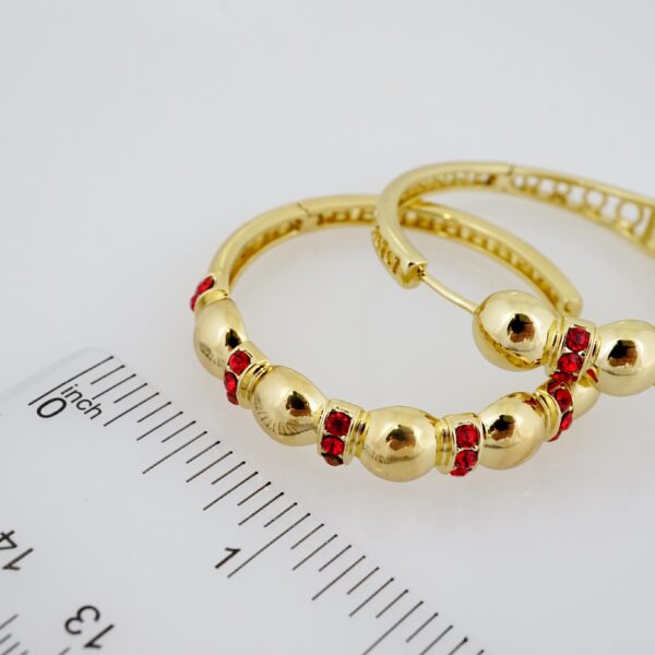 Arete de Acero Bañado en Oro 14k - EA408 - Imagen 3