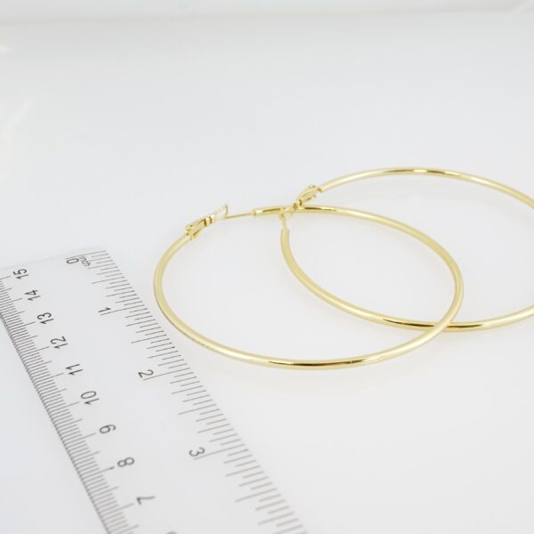 Arete de Acero Bañado en Oro 14k - EA075 - Imagen 3