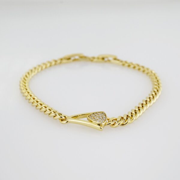 Brazalete de Acero Bañado en Oro 14k - BR044