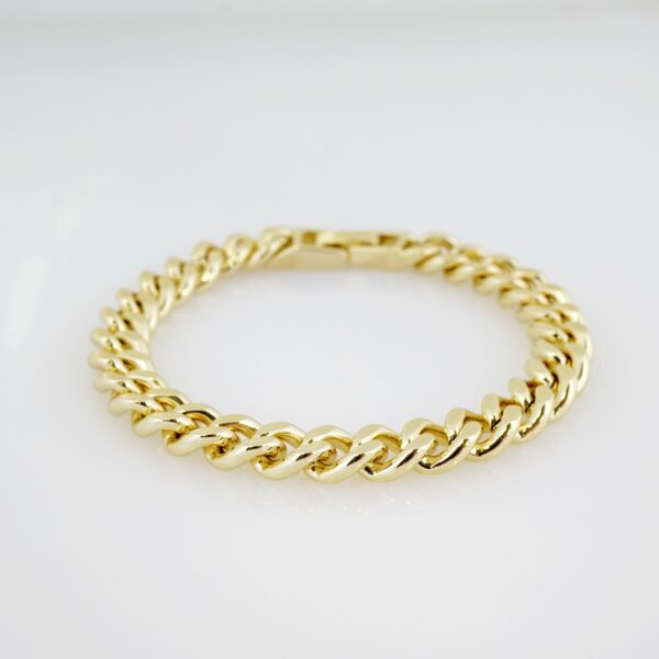 Manilla de Hombre en Acero Bañada en Oro 14k - MBR005