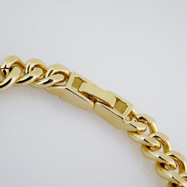 Manilla de Hombre en Acero Bañada en Oro 14k - MBR005 - Imagen 3