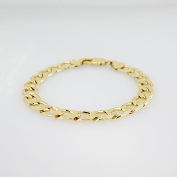 Manilla de Hombre en Acero Bañada en Oro 14k - MBR004