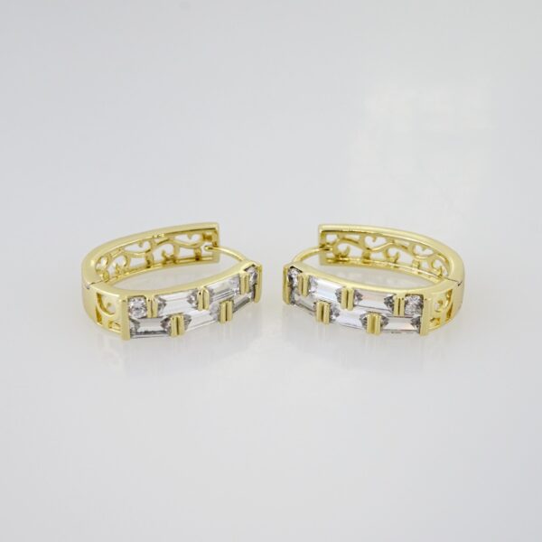Arete de Acero Bañado en Oro 14k - EA157