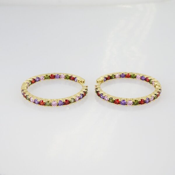 Arete de Acero Bañado en Oro 14k - EA063