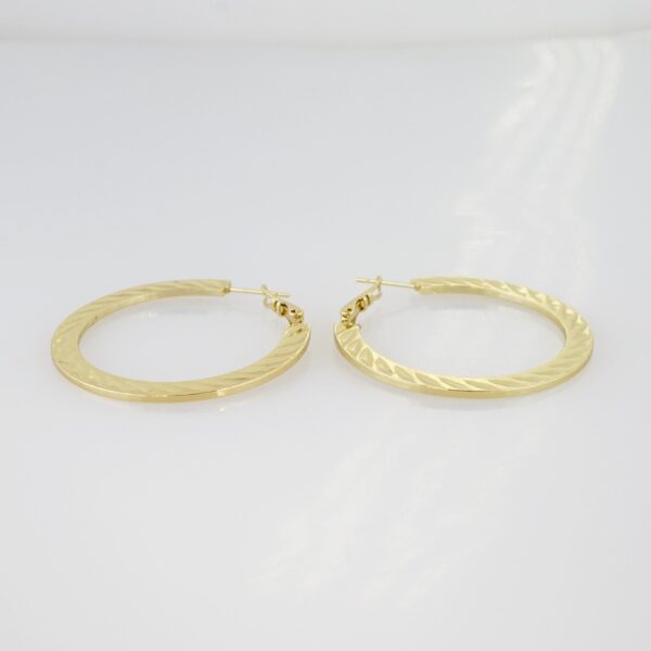 Arete de Acero Bañado en Oro 14k - EA073