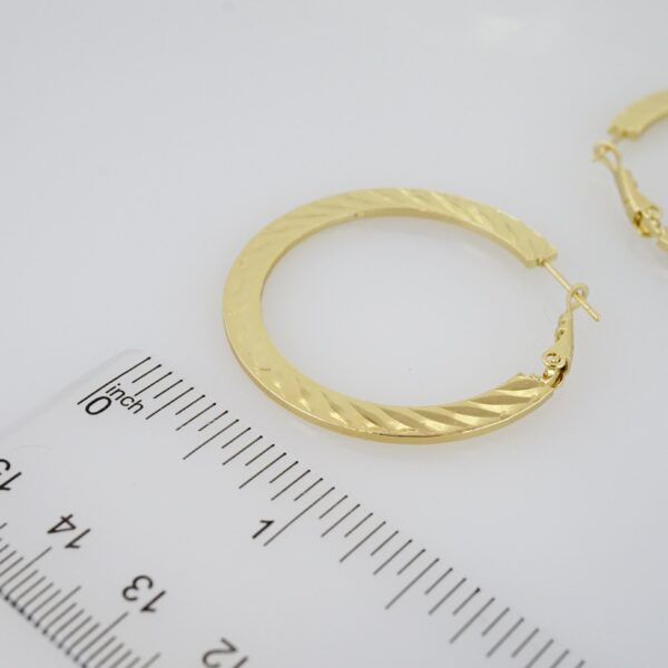 Arete de Acero Bañado en Oro 14k - EA073 - Imagen 3