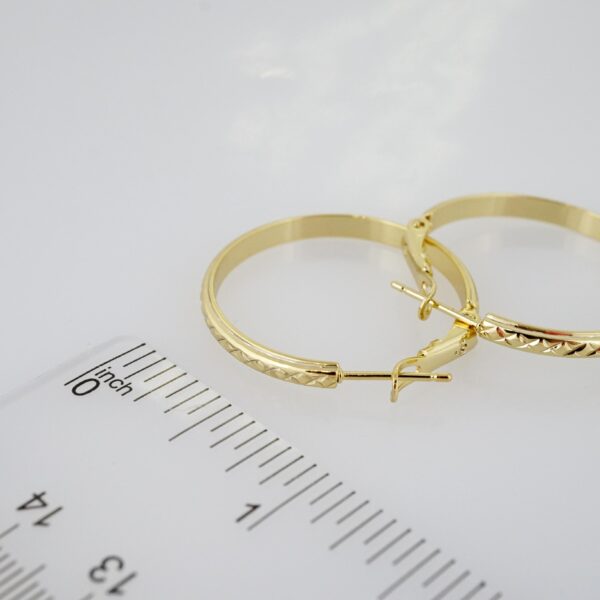 Arete de Acero Bañado en Oro 14k - EA106 - Imagen 3