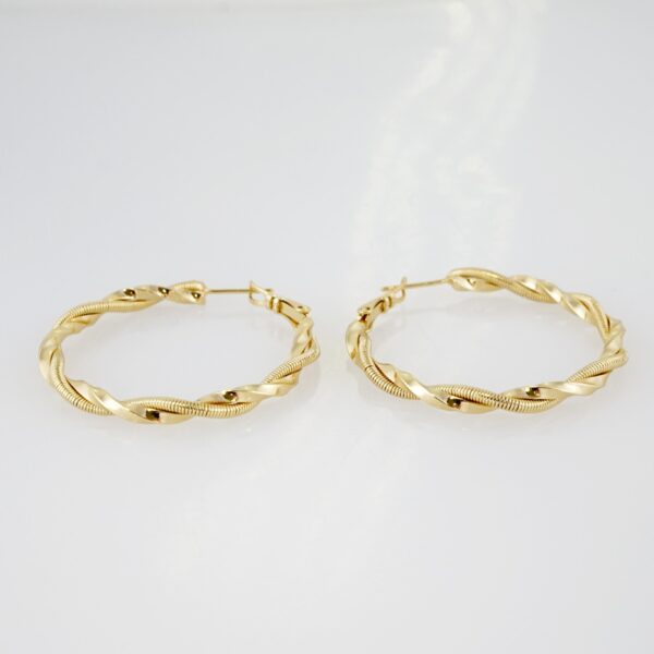 Arete de Acero Bañado en Oro 14k - EA072