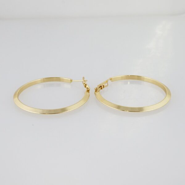 Arete de Acero Bañado en Oro 14k - EA064