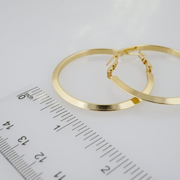 Arete de Acero Bañado en Oro 14k - EA064 - Imagen 3