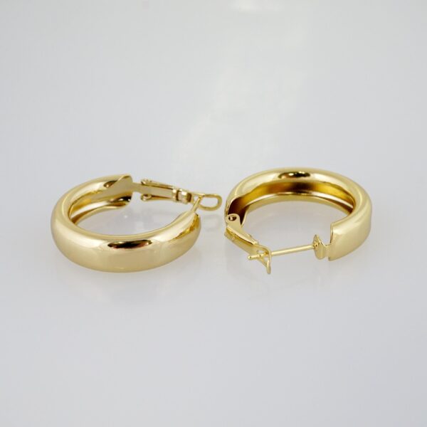 Arete de Acero Bañado en Oro 14k - EA386 - Imagen 2