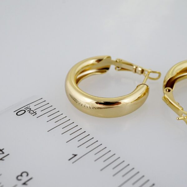 Arete de Acero Bañado en Oro 14k - EA386 - Imagen 3