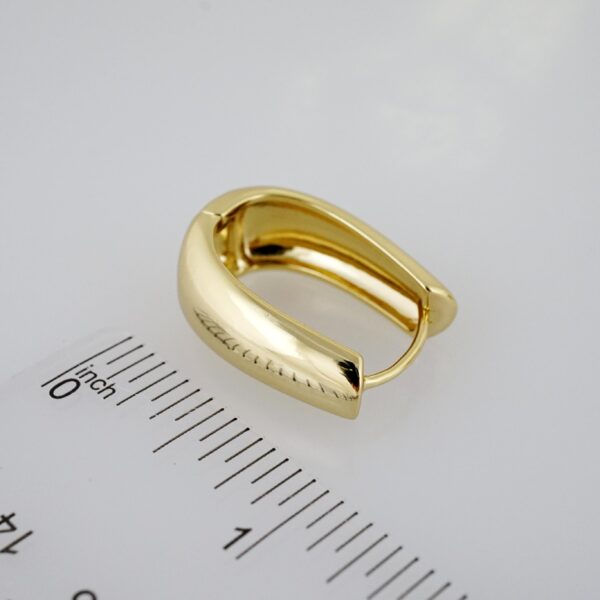 Arete de Acero Bañado en Oro 14k - EA065 - Imagen 3