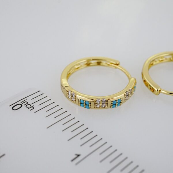 Arete de Acero Bañado en Oro 14k - EA112 - Imagen 3