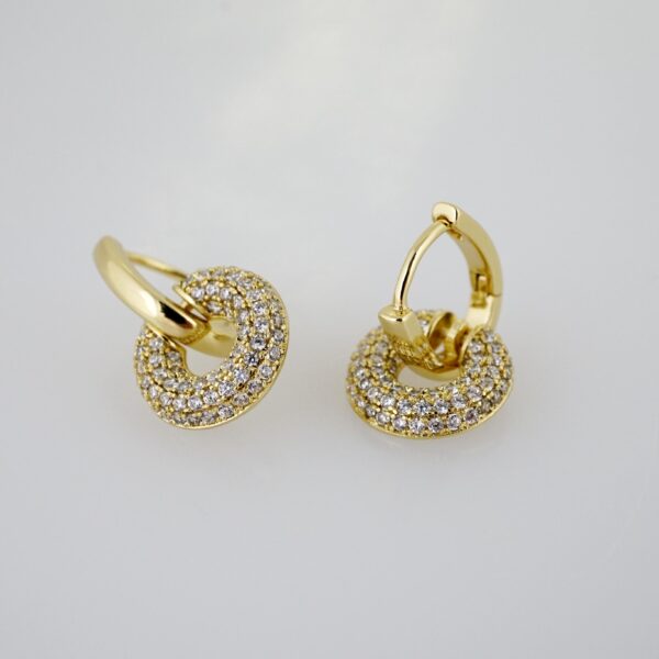 Arete de Acero Bañado en Oro 14k - EA164