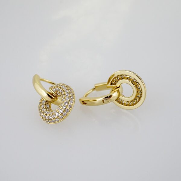 Arete de Acero Bañado en Oro 14k - EA164 - Imagen 2