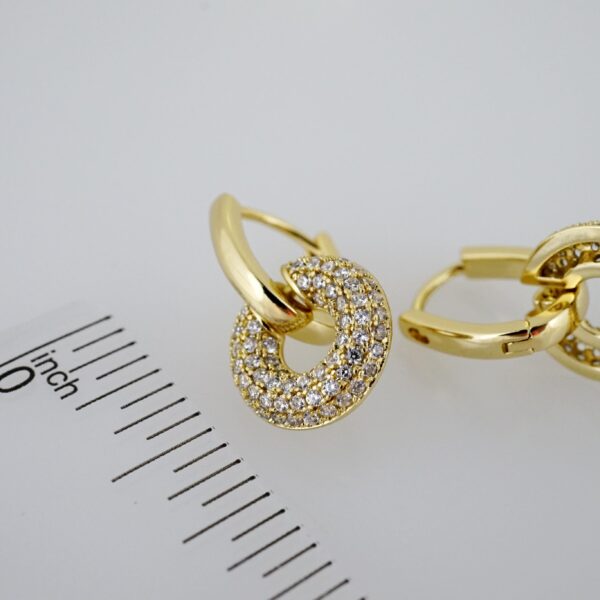 Arete de Acero Bañado en Oro 14k - EA164 - Imagen 3
