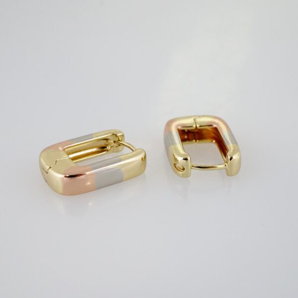 Arete de Acero Bañado en Oro 14k - EA165 - Imagen 2