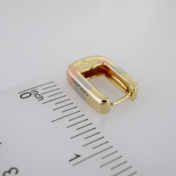Arete de Acero Bañado en Oro 14k - EA165 - Imagen 3