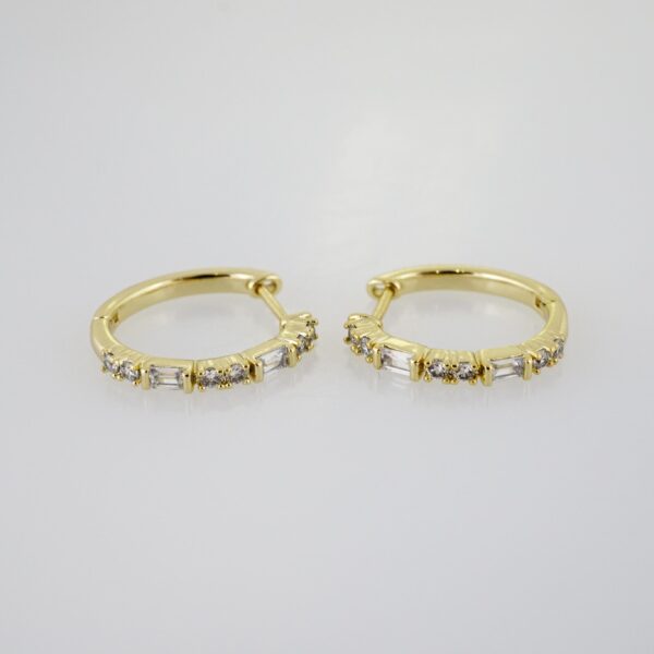 Arete de Acero Bañado en Oro 14k - EA169