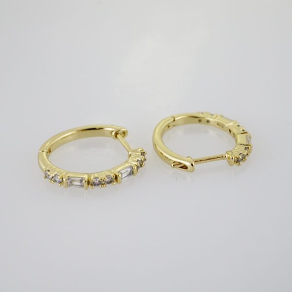 Arete de Acero Bañado en Oro 14k - EA169 - Imagen 2