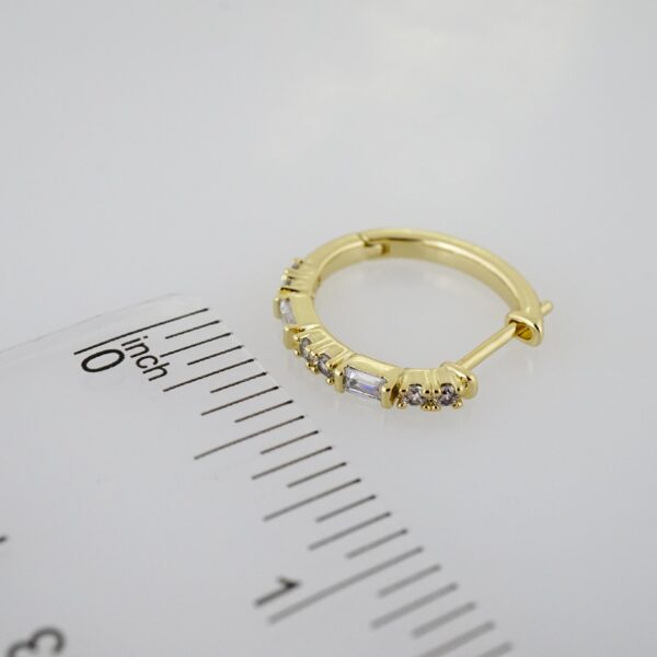 Arete de Acero Bañado en Oro 14k - EA169 - Imagen 3