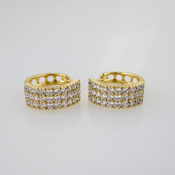 Arete de Acero Bañado en Oro 14k - EA166